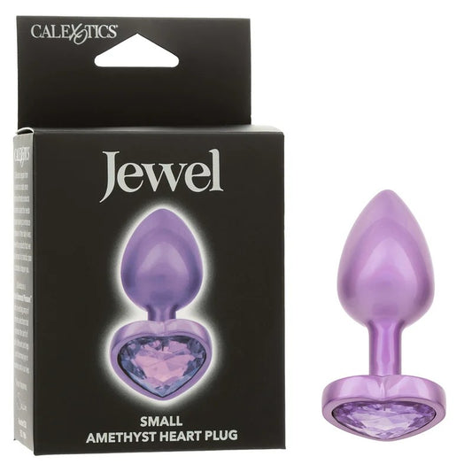 Calexotics–JewelAmethystHeartButtPlug–Small(Purple)
