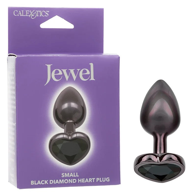 Calexotics–JewelBlackDiamondHeartButtPlug–Small(Black)