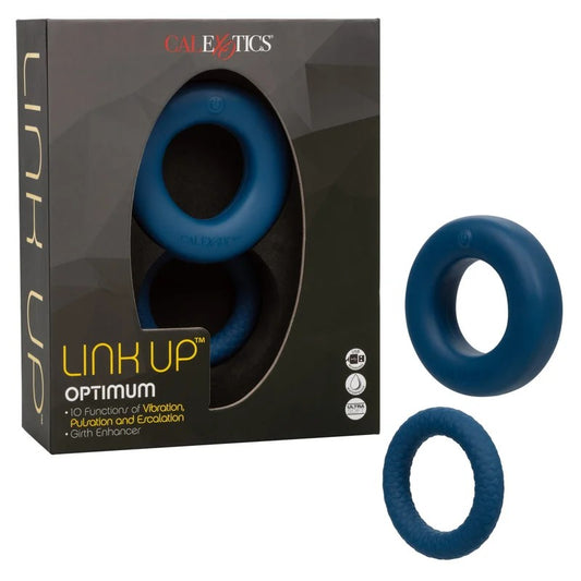 Calexotics–LinkUp“Optimum”VibratingCockRingandGirthEnhancerDuo(Blue)