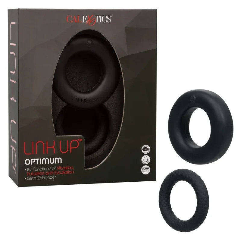 Calexotics–LinkUp“Optimum”VibratingCockRingandGirthEnhancerduo(Black)
