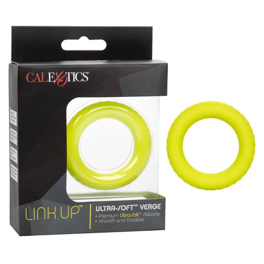 Calexotics–LinkUpUltra-Soft“Edge”SpiralRidgedSiliconeCockRing(NeonYellow)