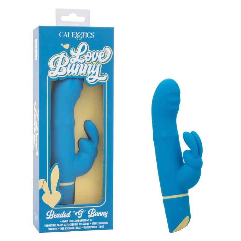 Calexotics–LoveBunnyBeadedG-BunnyThrustingBeadsRabbitVibrator(Blue)