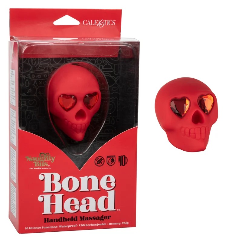 Calexotics–NaughtyBits“BoneHead”HandheldMassager(Red)