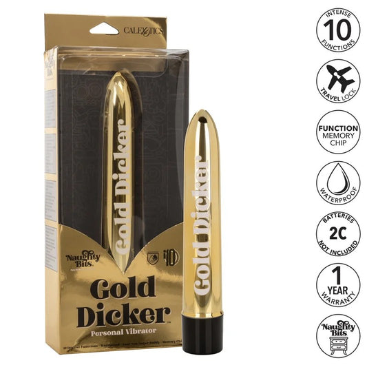 Calexotics–NaughtyBits“GoldDicker”SmoothieVibrator(Gold)