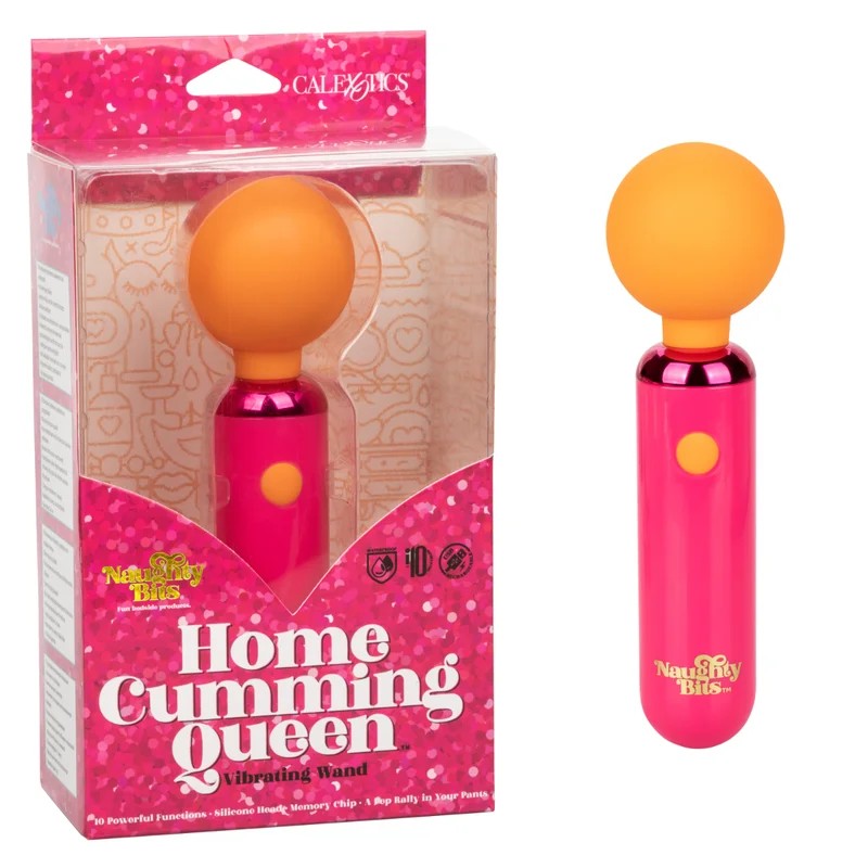 Calexotics–NaughtyBits“HomeCummingQueen”VibratingWand(Orange/Pink)
