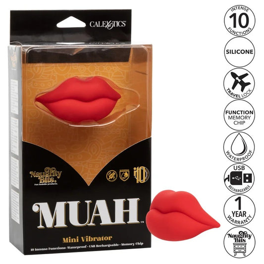 Calexotics–NaughtyBits“Muah”LipsLay-OnVibrator(Red)