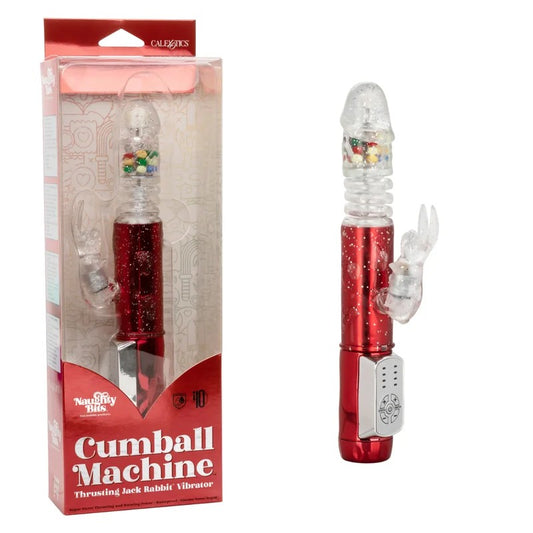 Calexotics–NaughtyBitsCumballMachineThrustingJackRabbitVibrator(Red/Clear)