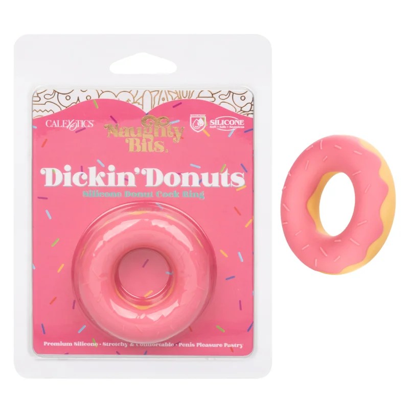 Calexotics–NaughtyBitsDickin’DonutsSiliconeDonutCockRing(Pink/Beige)