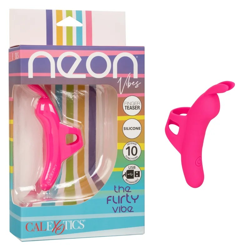 Calexotics–NEONVibes“TheFlirtyVibe”BunnyFingerVibrator(Pink)