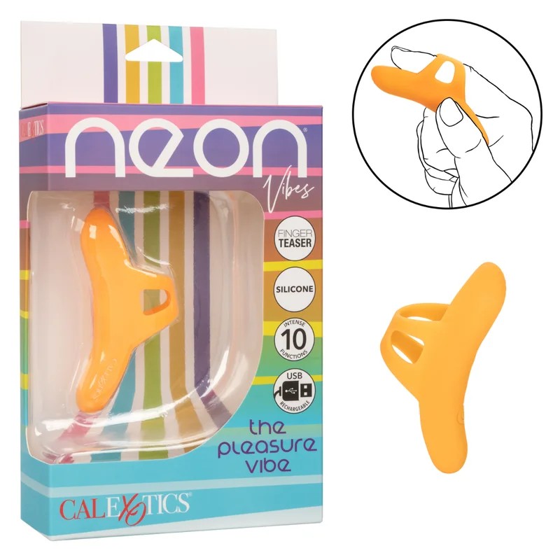 Calexotics–NEONVibes“ThePleasureVibe”FingerTeaserVibrator(Orange)