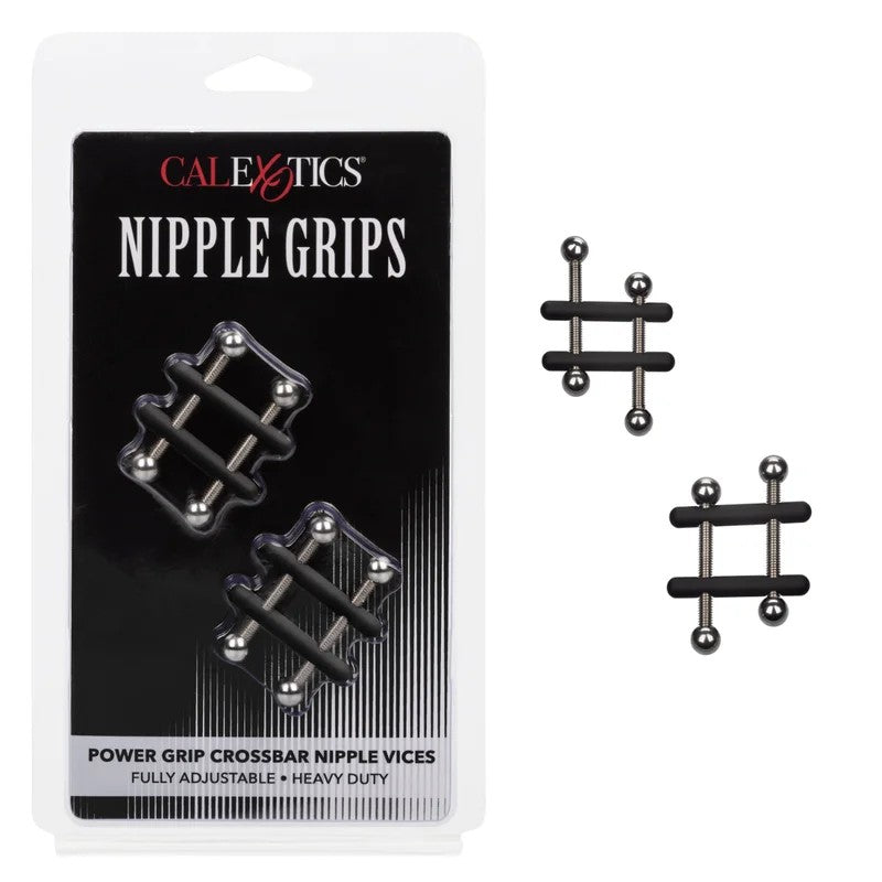 Calexotics–NippleGripsPowerGripCrossbarNippleVices(Silver/Black)