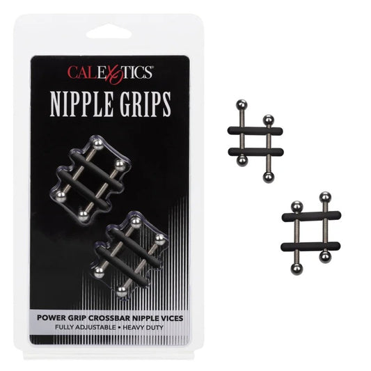 Calexotics–NippleGripsPowerGripCrossbarNippleVices(Silver/Black)