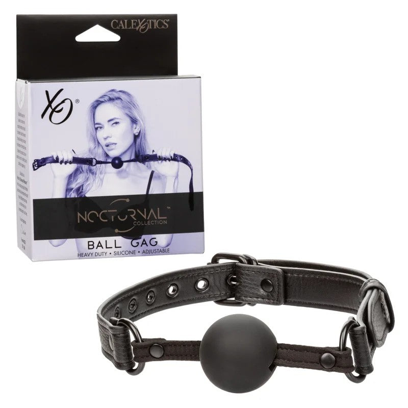 Calexotics–NocturnalSiliconeBallGag(Black)