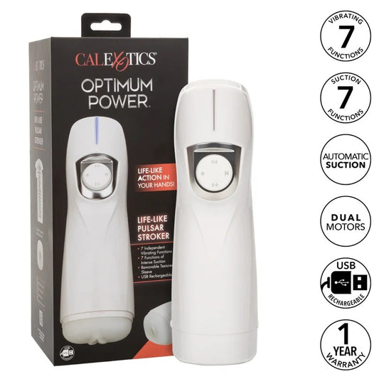 Calexotics–OptimumPowerLife-LikePulsarRechargeableSuctionStroker(White)