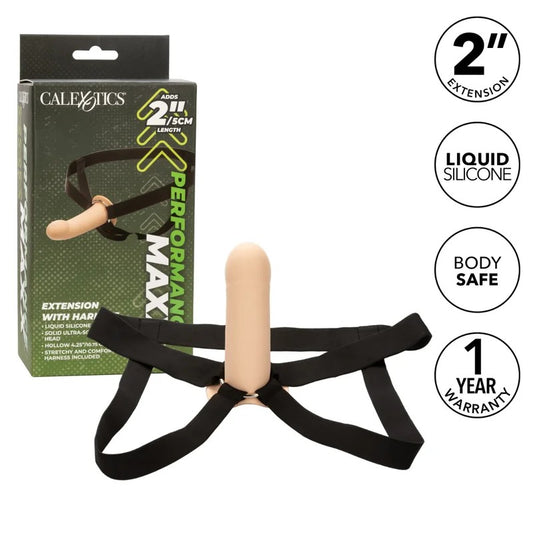 Calexotics–PerformanceMaxx2″ExtensionWithHarness(LightFlesh)