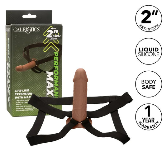 Calexotics–PerformanceMaxx2″Life-LikeExtensionWithHarness(DarkFlesh)