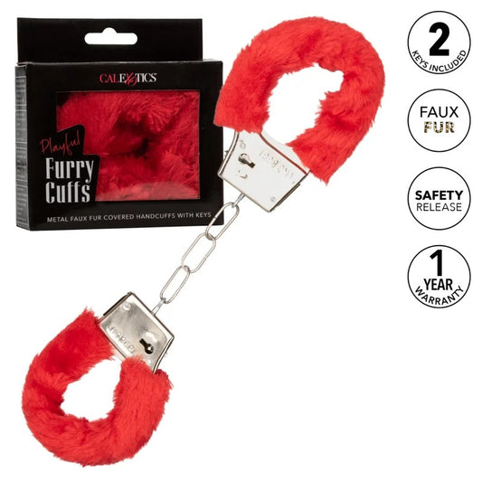 Calexotics–PlayfulFluffyHandcuffs(Red)
