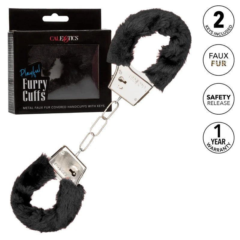 Calexotics–PlayfulFluffyHandcuffs(Black)