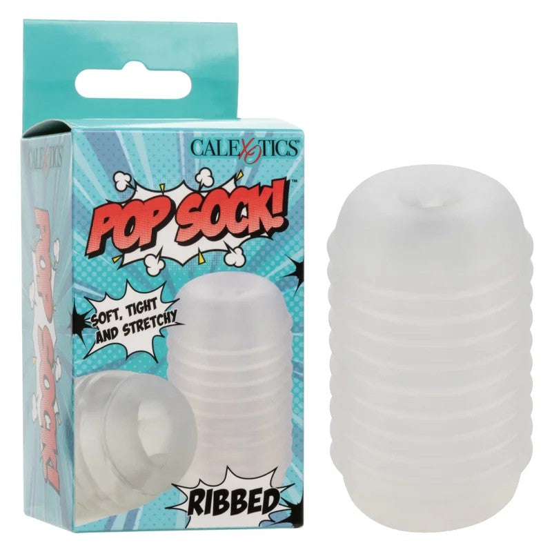 Calexotics–PopSock!RibbedReversibleMiniStroker(FrostedClear)