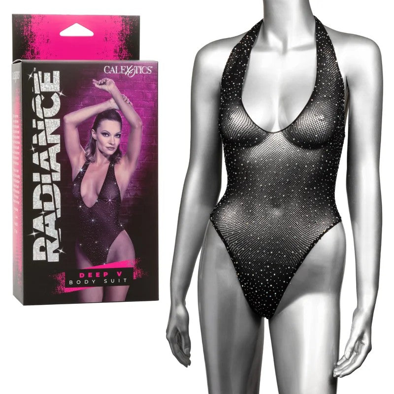 Calexotics–RadianceDeepVBodySuit–One-Size(SparklyBlack)