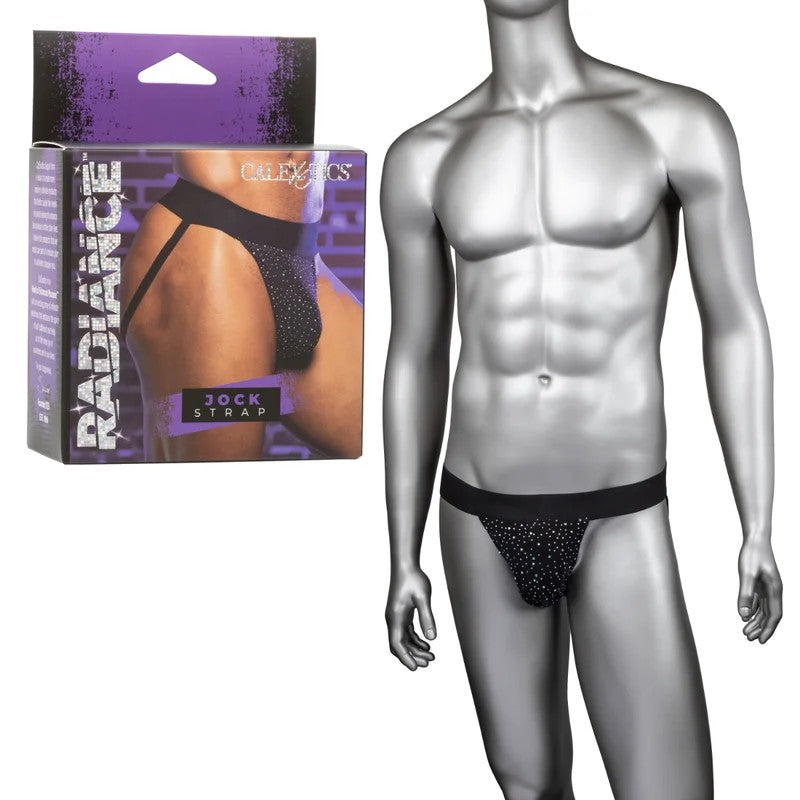 Calexotics–RadianceMaleRhinestoneJockStrap–OS(Black)