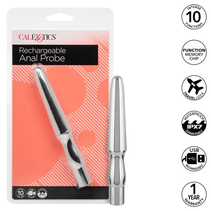 Calexotics–RechargeableAnalProbe(ChromeSilver)