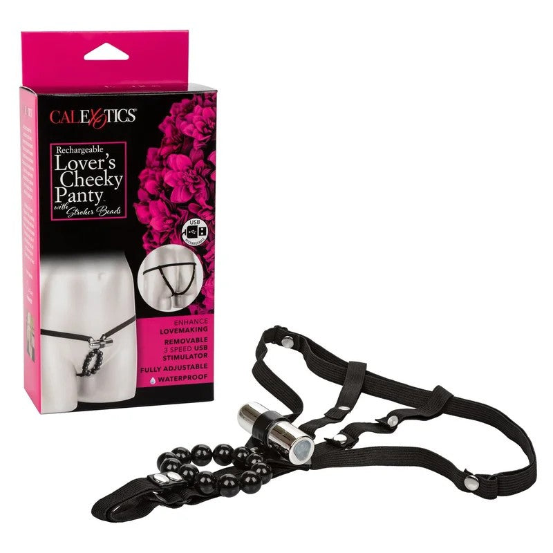 Calexotics–RechargeableLoversCheekyPanty(Black)