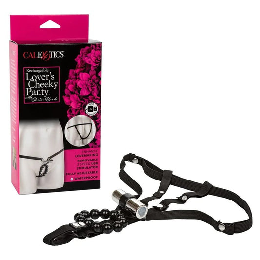 Calexotics–RechargeableLoversCheekyPanty(Black)