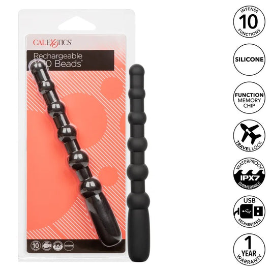 Calexotics–RechargeableX-10BeadsAnalVibrator(Black)