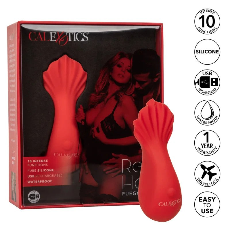 Calexotics–RedHot“Fuego”Fan-StyleClitoralMassager(Red)