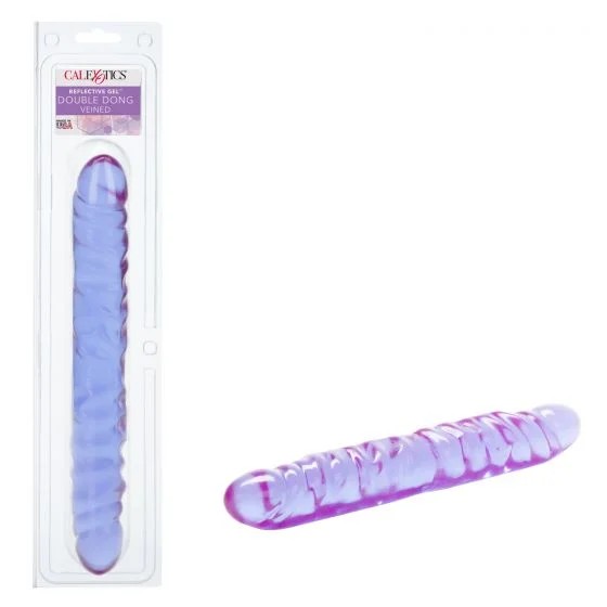 Calexotics–ReflectiveGel12″DoubleDong(Purple)