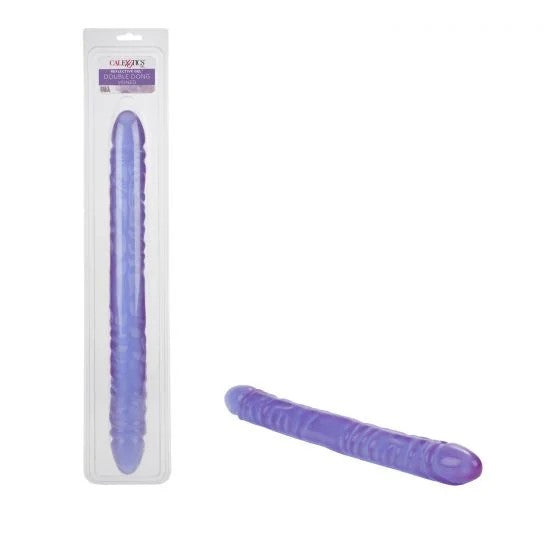 Calexotics–ReflectiveGel17″VeinedDoubleEnderDong(Purple)