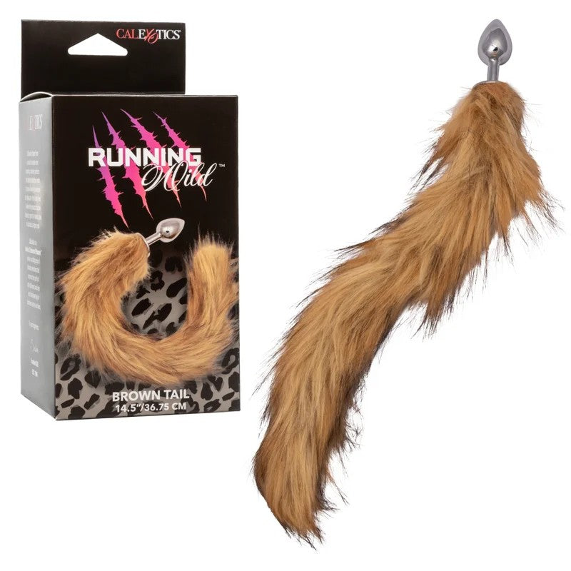 Calexotics–RunningWildLongTailButtPlug(Brown)