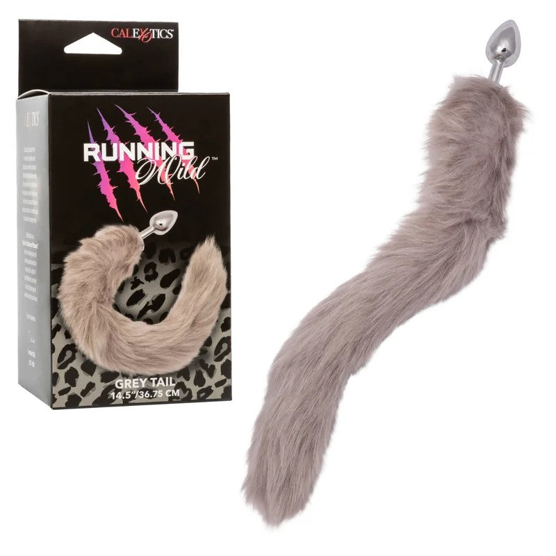 Calexotics–RunningWildLongTailButtPlug(Grey)
