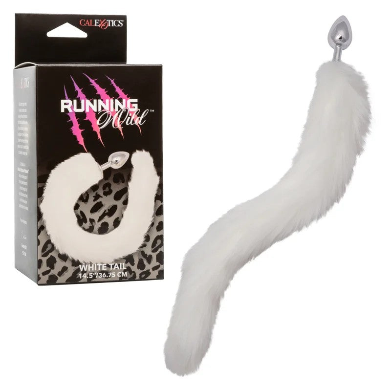 Calexotics–RunningWildLongTailButtPlug(White)