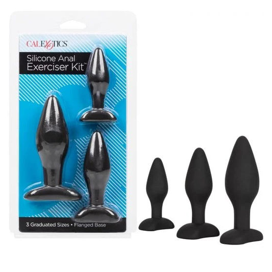 Calexotics–SiliconeAnalExerciserKit3pc(Black)