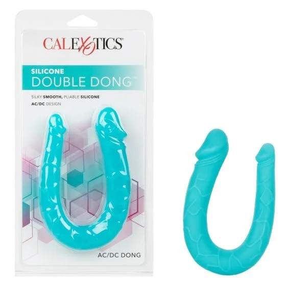 Calexotics–SiliconeDoubleDongAC/DC(Teal)