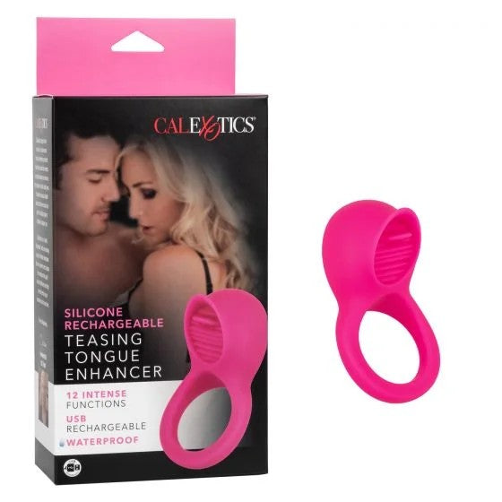 Calexotics–SiliconeRechargeableTeasingTongueEnhancer(Pink)