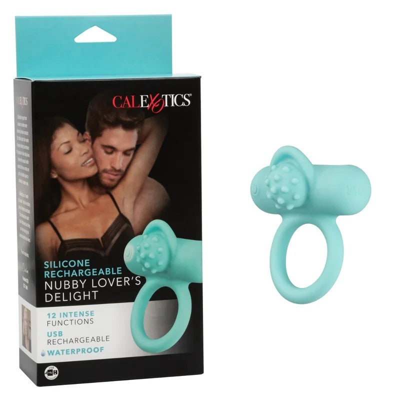 Calexotics–SiliconeRechargeableNubbyLoversDelight(Aqua)