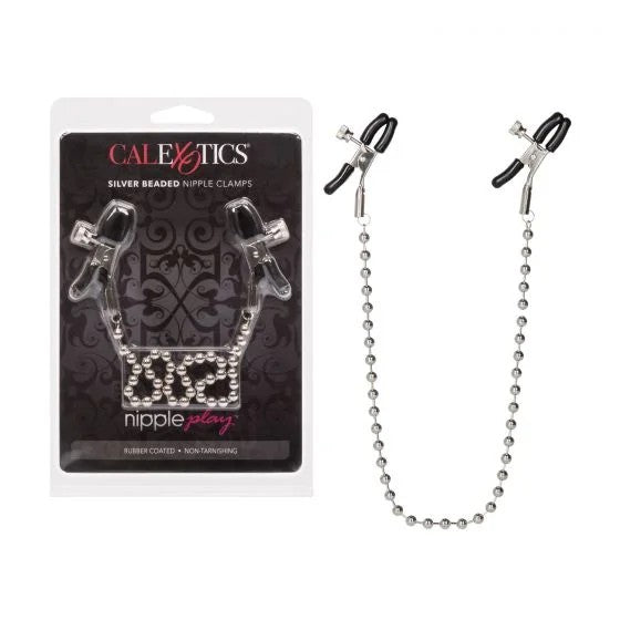 Calexotics–SilverBeadedNippleClamps