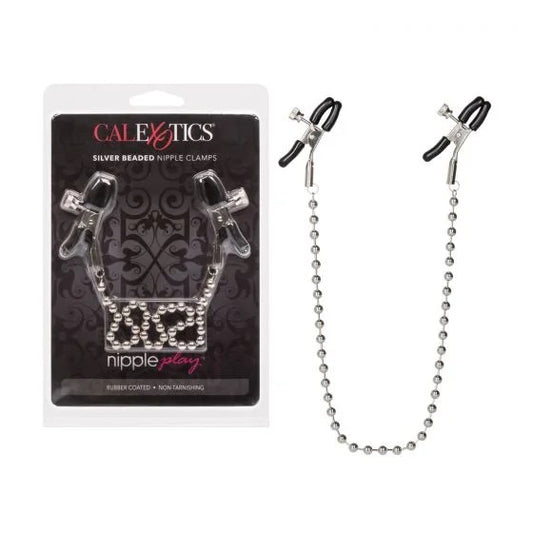 Calexotics–SilverBeadedNippleClamps