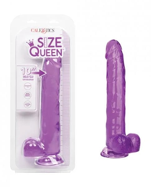 Calexotics–SizeQueen10″DongwithBalls(Purple)