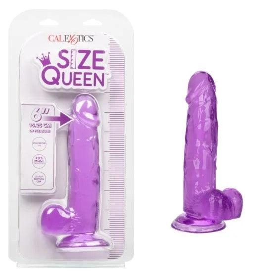 Calexotics–SizeQueen6″Dongw/Balls(Purple)
