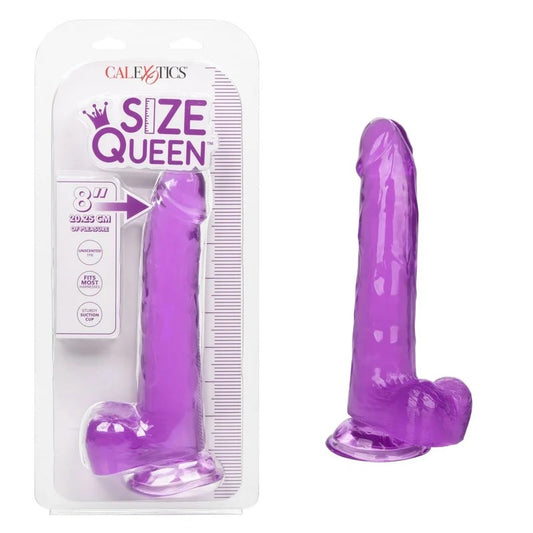 Calexotics–SizeQueen8″DongwithBalls(Purple)