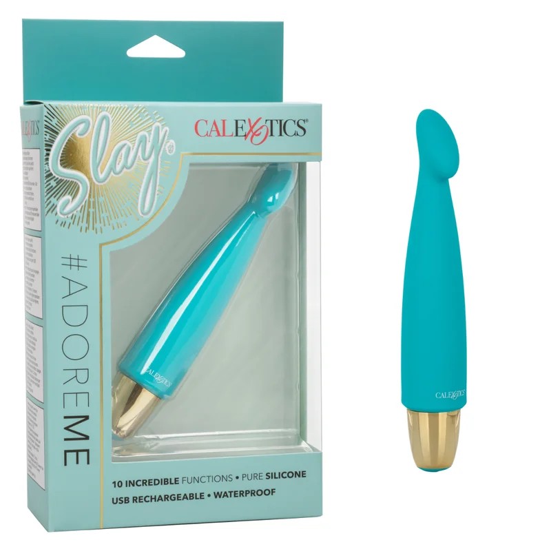 Calexotics–Slay#AdoreMeRechargeableCompactVibrator(Aqua)