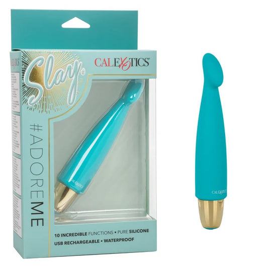 Calexotics–Slay#AdoreMeRechargeableCompactVibrator(Aqua)
