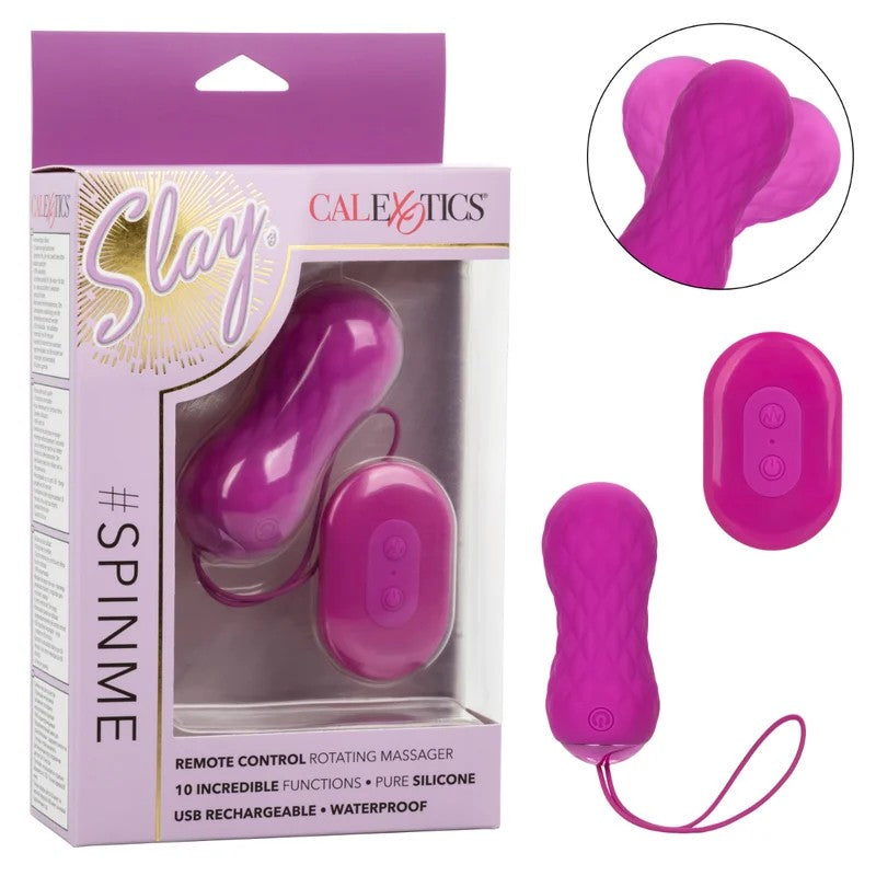 Calexotics–Slay#SpinMeRechargeableRemoteControlledEgg(Fuchsia)