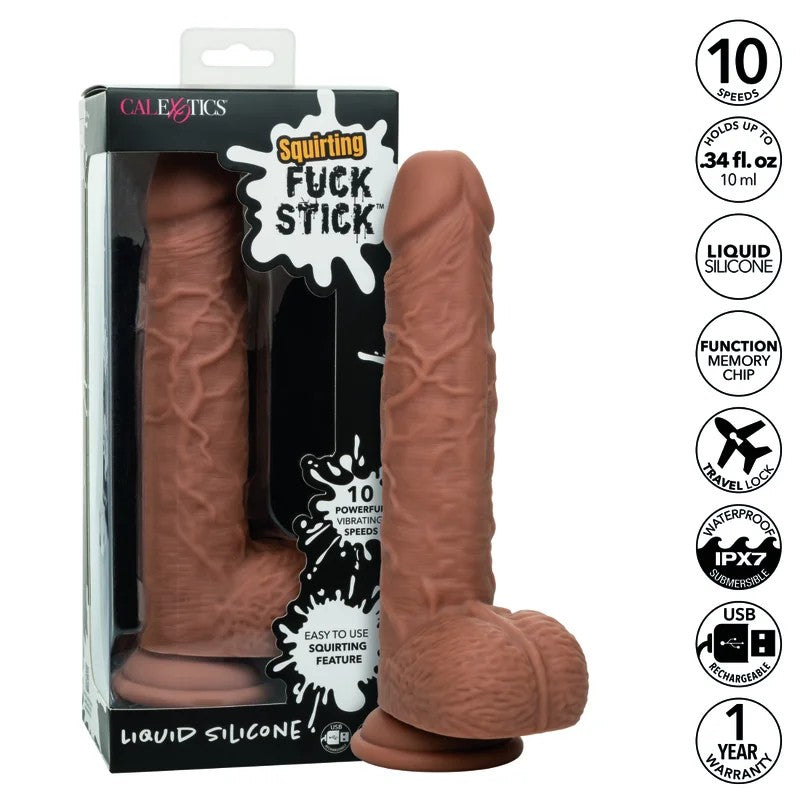 Calexotics–SquirtingFuckStick9″SquirtingDongWithBalls(MediumFlesh)