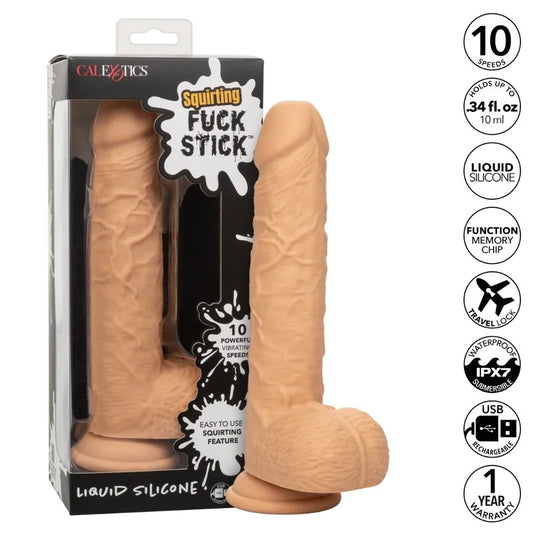 Calexotics–SquirtingFuckStick9″SquirtingDongWithBalls(LightFlesh)