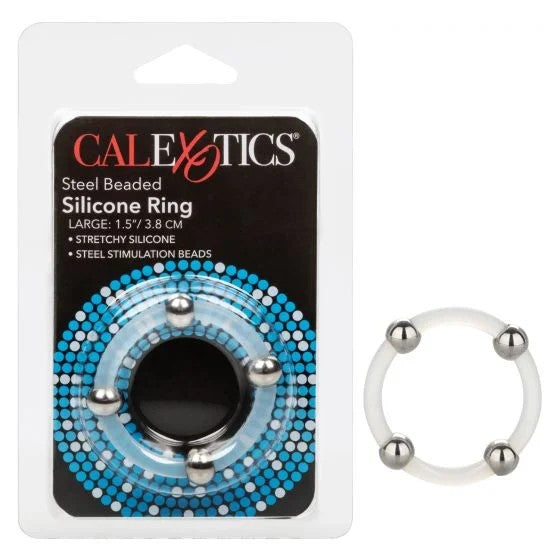 Calexotics–SteelBeadedSiliconeRing(Large)